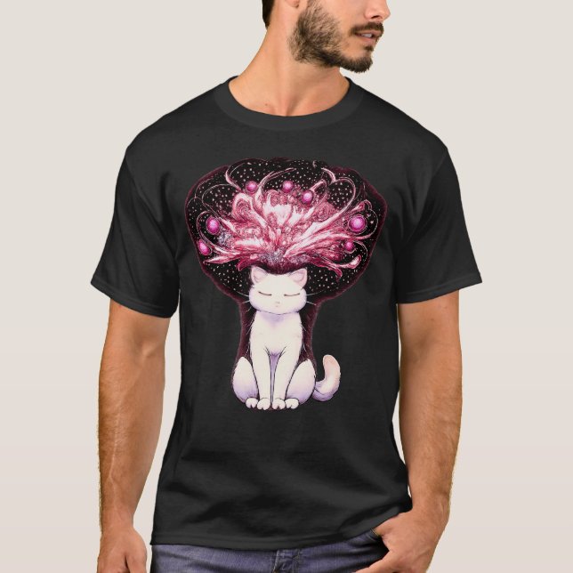 Camiseta Overthinking Mind Cosmic Chaos Cat (Anverso)