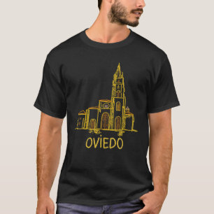 Camiseta Oviedo España Mano Única Dibujar Regalos De Arte H