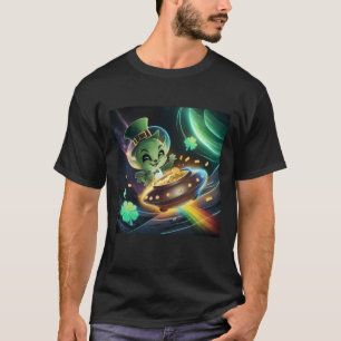 Camiseta Ovina de OVNI Alien St Patrick Day