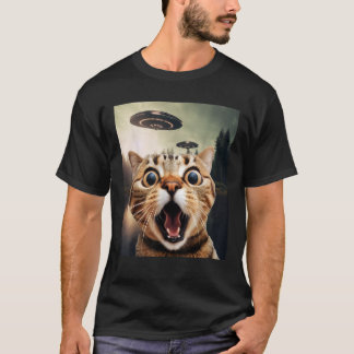 Camiseta OVNI Alien Divertido Ca Divertidas Gatas para Gato