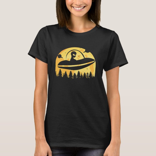 Camiseta OVNI Alien Forest Full Moon (Anverso)