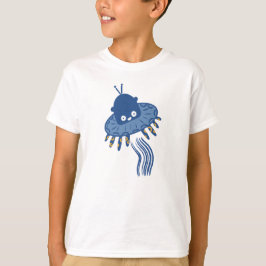Camiseta OVNI azul kawaii