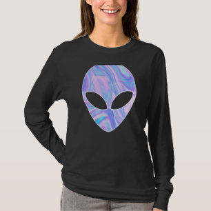 Camiseta OVNI colorido de cabeza alienígena
