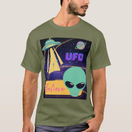 Camiseta ovni, creer extraterrestre