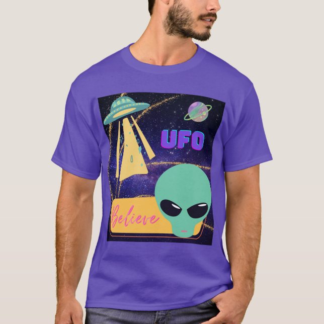Camiseta ovni, creer extraterrestre (Anverso)