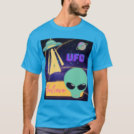 Camiseta ovni, creer extraterrestre