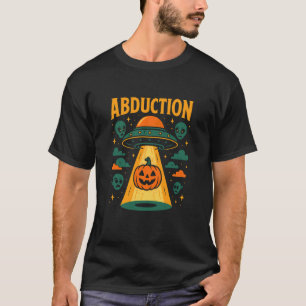 Camiseta OVNI de Abducción con Rayo de Calabaza