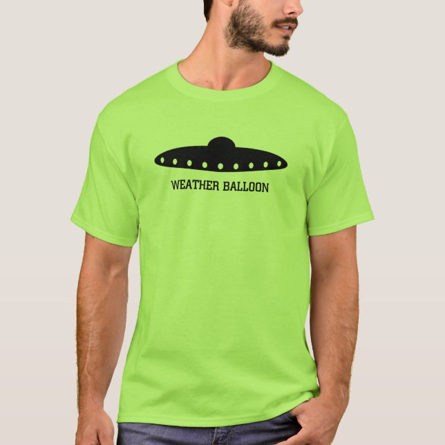 Camiseta OVNI de globo meteorológico (Anverso)