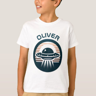 Camiseta OVNI de niños al atardecer