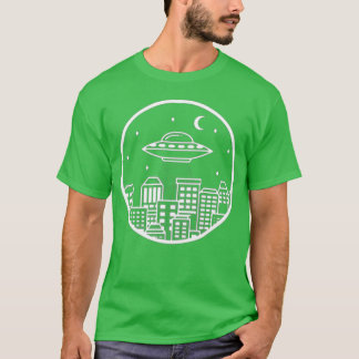 Camiseta OVNI en la Ciudad divertido