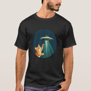 Camiseta OVNI enviando un gato para alegría galáctica para