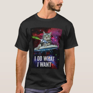 Camiseta OVNI Gato Espacial Extraterrestre