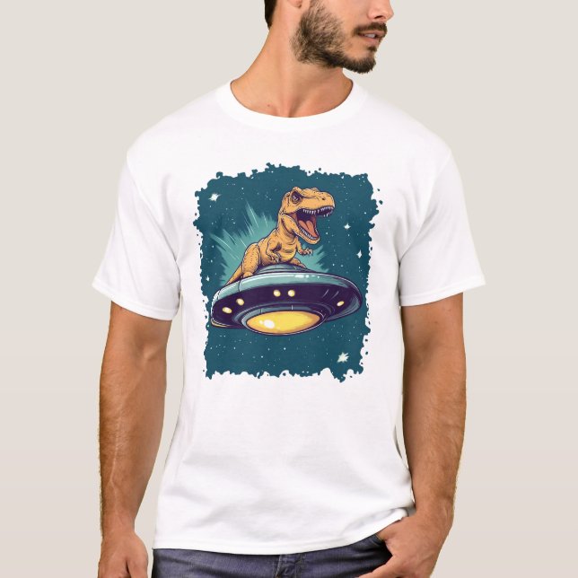 Camiseta OVNI para montar en T-Rex (Anverso)