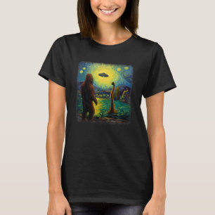 Camiseta OVNI y Loch Ness Van Gogh Starry Night Pa