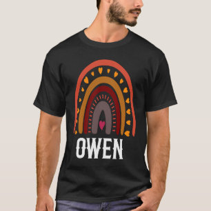 Camiseta Owen Colorful Rainbow hombres idea del nombre del