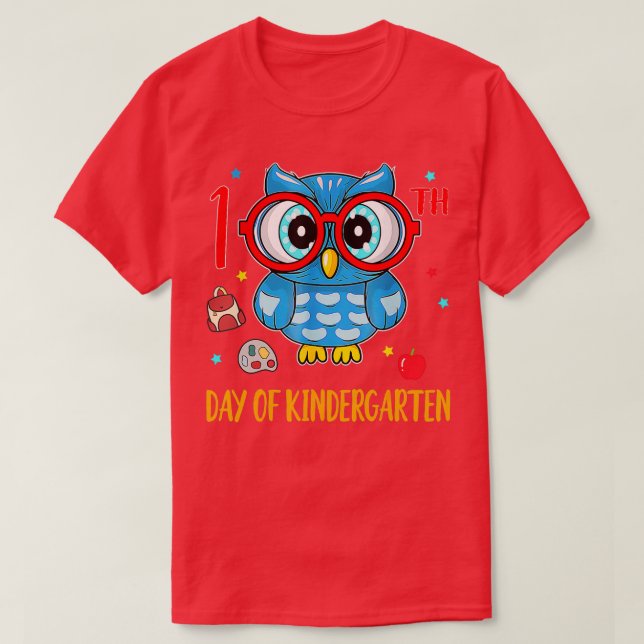 Camiseta Owl 100° Día De La Infancia Divertido 100 Días Int (Diseño del anverso)