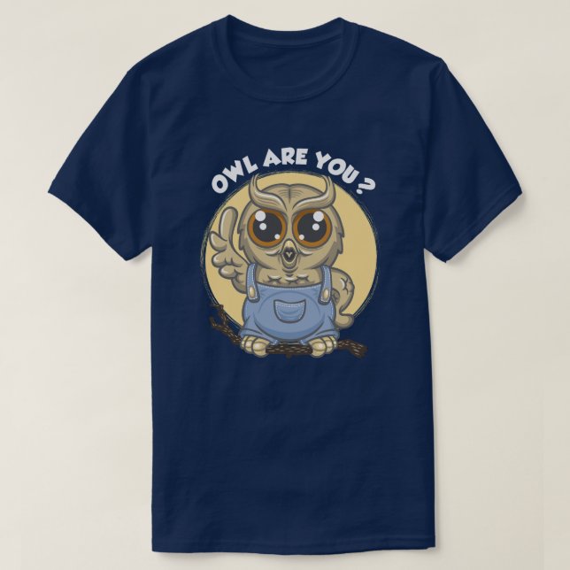 Camiseta Owl are you ? (Diseño del anverso)