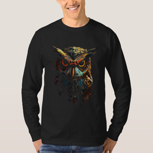 Camiseta Owl artwork animal lovers - bird art animal owl (Anverso)