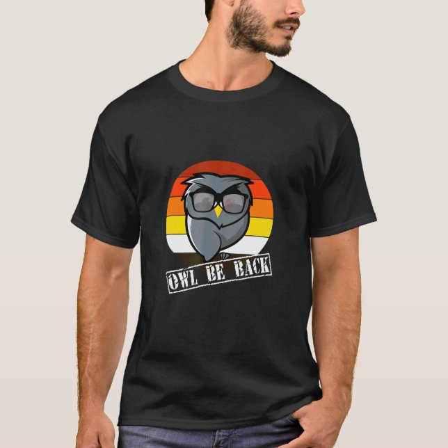 Camiseta Owl Be Back - Owl con gafas de sol (Anverso)