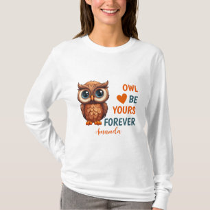 Camiseta Owl be Your Forever Heart Valentine T-Shirt