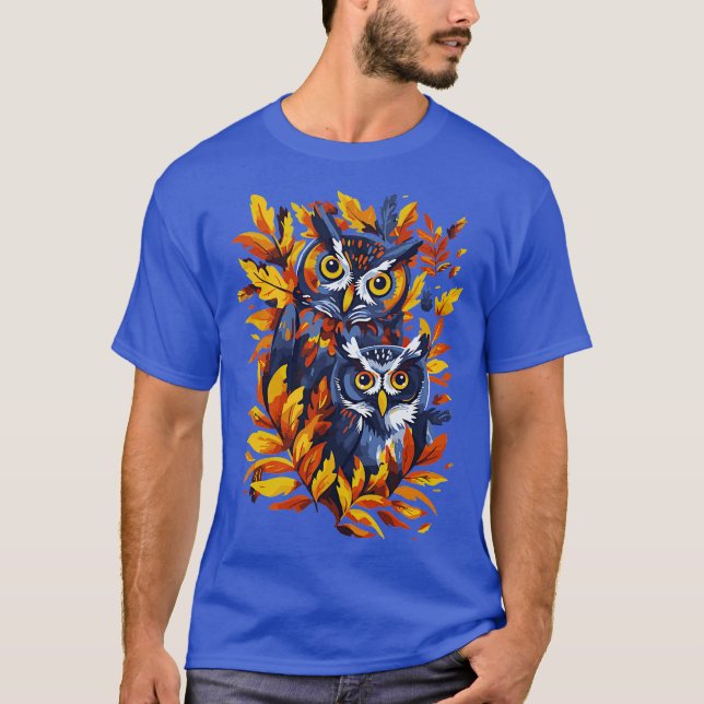 Camiseta Owl Fall season (Anverso)