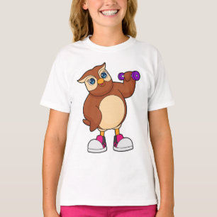 Camiseta Owl Fitness Dumbbell