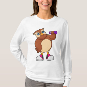Camiseta Owl Fitness Dumbbell