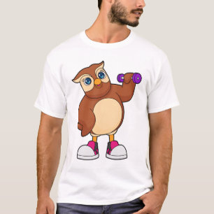 Camiseta Owl Fitness Dumbbell