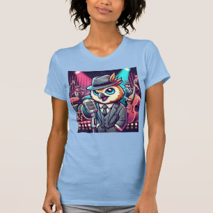 Camiseta Owl Jolson - Cantante del Neon Jazz Club