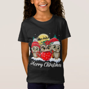 Camiseta Owl Lover Merry Christmas Funny Owings Ugly Christ