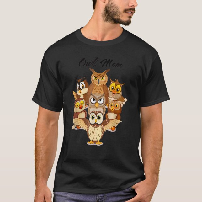 Camiseta Owl Mom Cute Owls Animal (Anverso)