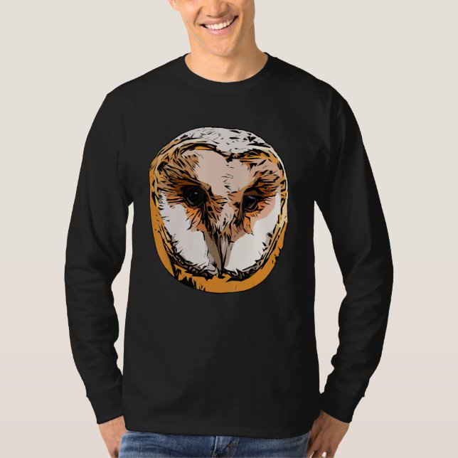 Camiseta Owl motif forest bird of prey imprint raptor wild  (Anverso)
