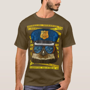 Camiseta Owl Police Officer Policeman Funny Night Bird Poli