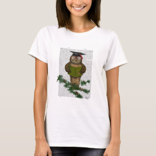 Camiseta Owl Reading On Branch