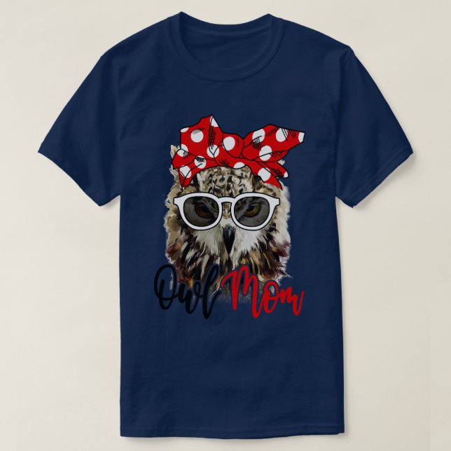 Camiseta Owl Shirt Owl Mom Bandana (Diseño del anverso)