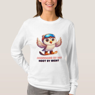Camiseta Owl Snowboard Snowboarder Winter Adventure