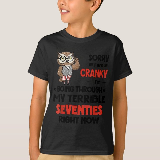 Camiseta Owl Sorry I'm Cranky I'm Going Through My Terrible (Anverso)