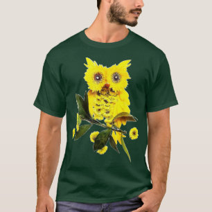 Camiseta Owl Sunflower Cute Elephant Love Sunflower