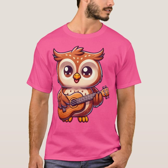 Camiseta Owl tocando guitarra (Anverso)