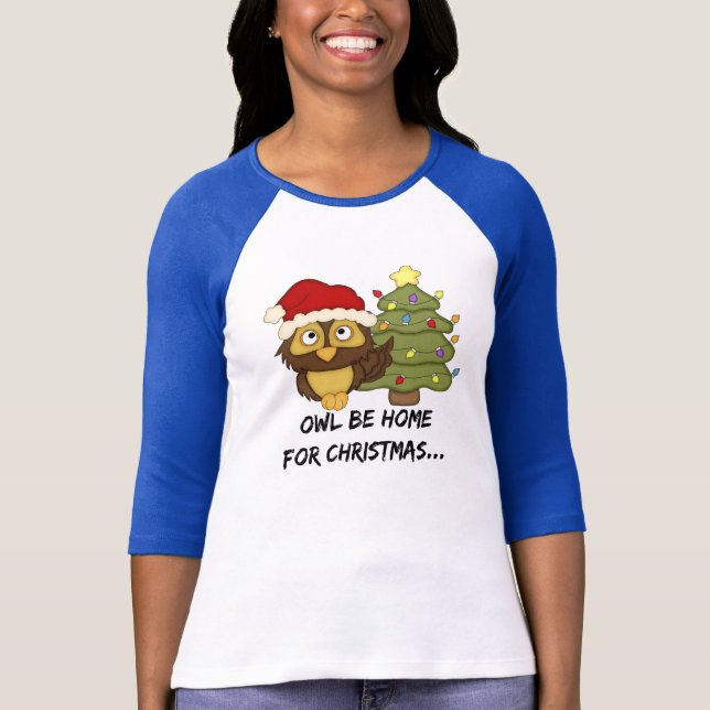 Camiseta OwlBeHome4Christmas (Anverso)