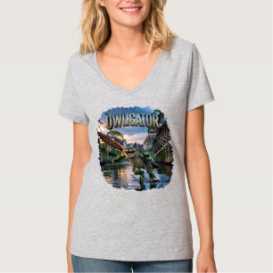 Camiseta Owligator Fotográfico – Búho Lagarto Divertido Ate