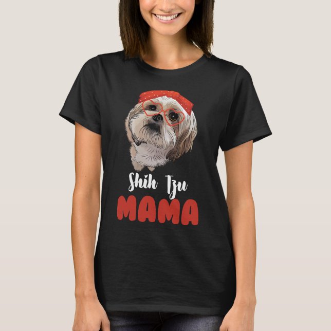 Camiseta Owner Shih Tzu Dog Breed Woman Cute Hairknot (Anverso)