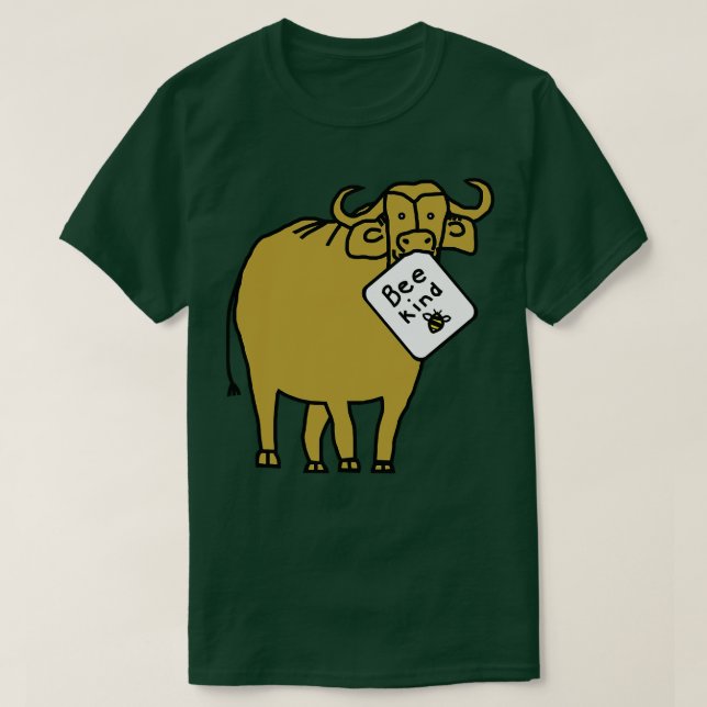 Camiseta Ox de oro dice Bee Kind (Diseño del anverso)