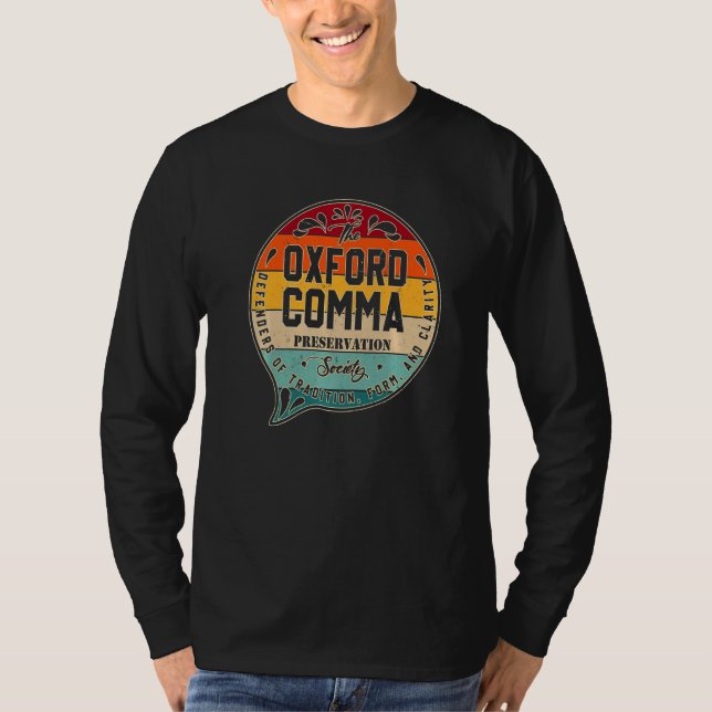 Camiseta Oxford Comma Preservation Society Team Oxford (Anverso)