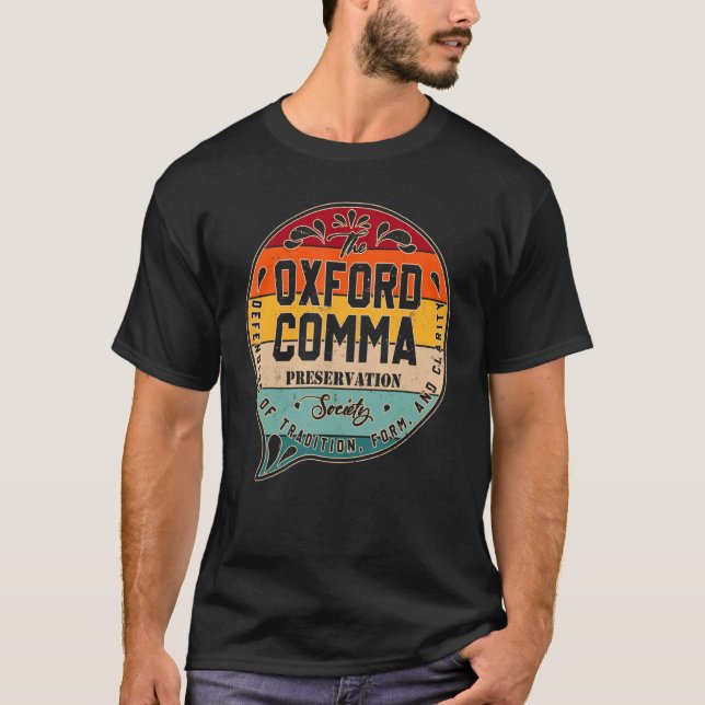 Camiseta Oxford Comma Preservation Society Team Oxford (Anverso)