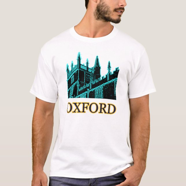 Camiseta Oxford Inglaterra 1986 espirales constructivos (Anverso)