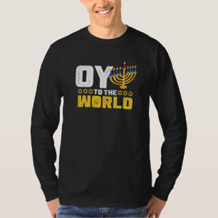 Camiseta Oy To the World Fun Hanukkah Star Of David Graphic