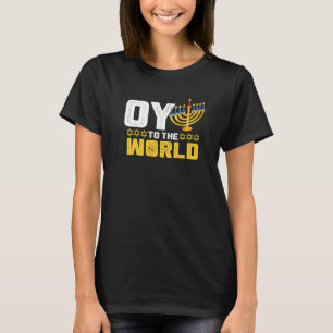 Camiseta Oy To the World Fun Hanukkah Star Of David Graphic