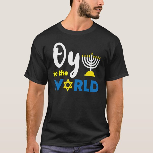 Camiseta Oy To The World  Happy Hanukkah (Anverso)