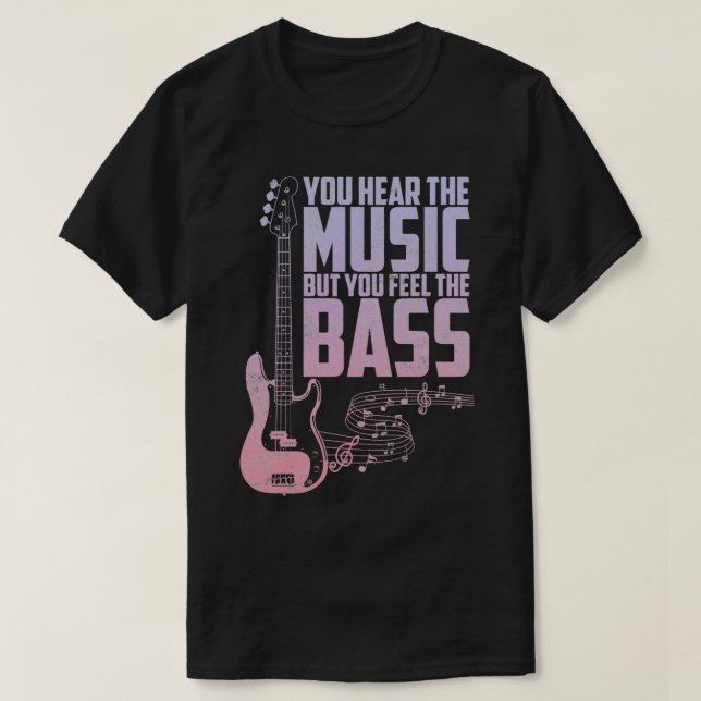 Camiseta Oyes La Música, Pero Sientes El Bass De Guay (Diseño del anverso)